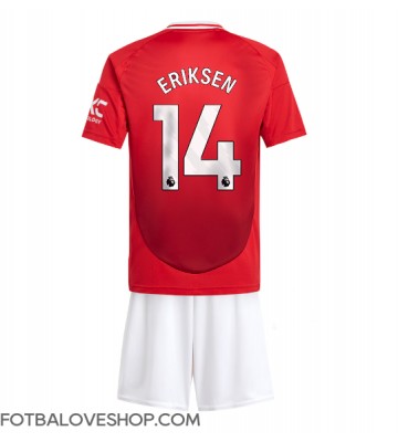 Manchester United Christian Eriksen #14 Dětské Domácí Dres 2024-25 Krátký Rukáv (+ trenýrky)